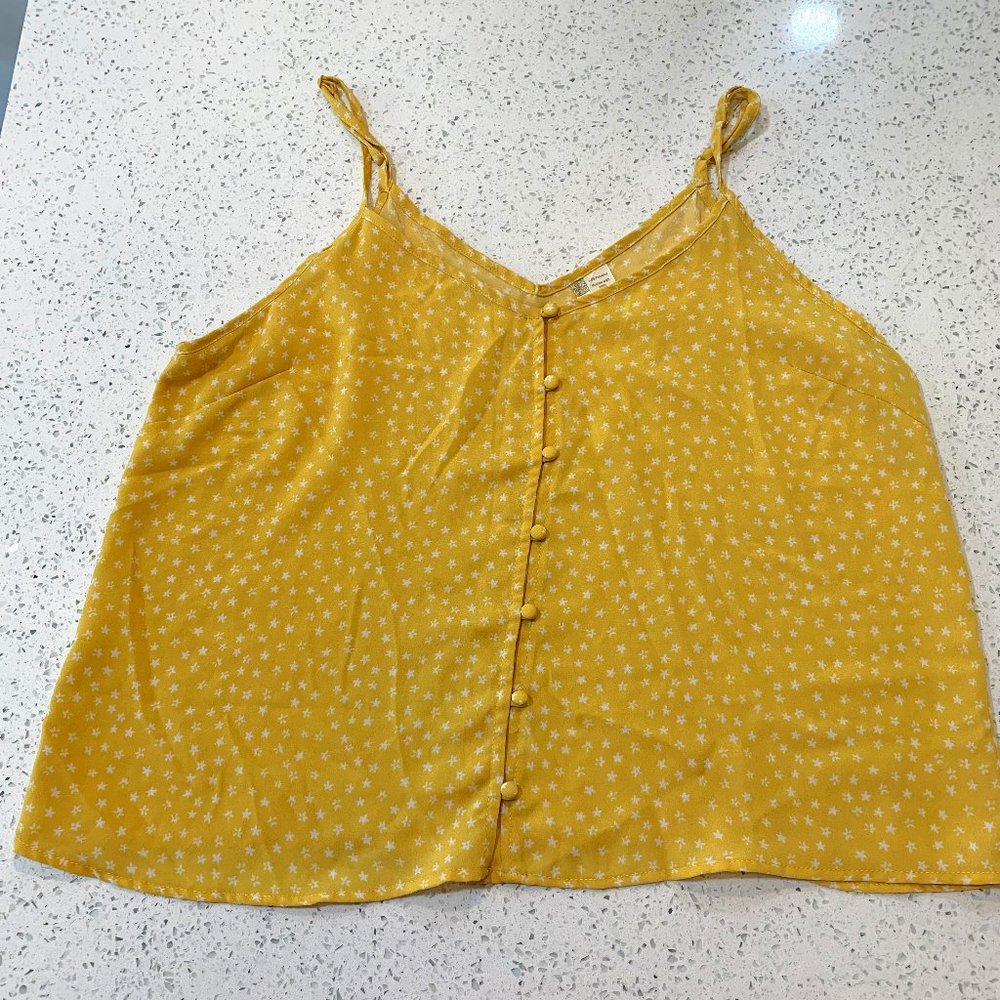 Yellow Spaghetti Strap Top